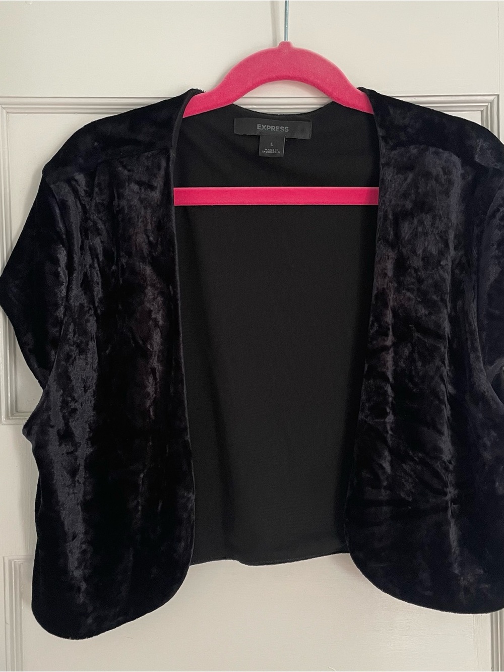 Vintage Express black velvet shrug